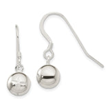 Sterling Silver Dangle Earrings with Jingle Bell Charms and Floral Cutout Design