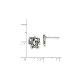 Sterling Silver Dragon Stud Earrings with Intricate Chinese Mythical Design, Unisex