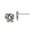Sterling Silver Dragon Stud Earrings with Intricate Chinese Mythical Design, Unisex