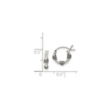 Sterling Silver Hoop Earrings with Wrapped Coil Detailing, Oxidized Bali Tribal Style