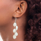 Sterling Silver Dangle Earrings with Freshwater Baroque Pearls, Long Drop Design for Women