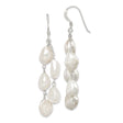 Sterling Silver Dangle Earrings with Freshwater Baroque Pearls, Long Drop Design for Women