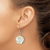 Sterling Silver Drop Earrings with Mother of Pearl Discs, Swirl Design, Boho Coastal Style