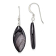 Sterling Silver Dangle Earrings with Marquise Mother of Pearl, Minimalist Boho Style for Women