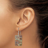 Sterling Silver Dangle Earrings with Natural Jasper, Boho Artisan Style