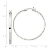 Sterling Silver Hoop Earrings, Large Round Tube Style with High Polish Finish, Minimalist Design