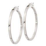 Sterling Silver Hoop Earrings, Round Minimalist Design, Hinged Post Back, Lightweight Jewelry