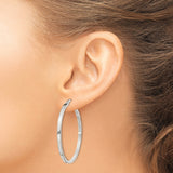 Sterling Silver Hoop Earrings, Round Minimalist Design, Hinged Post Back, Lightweight Jewelry