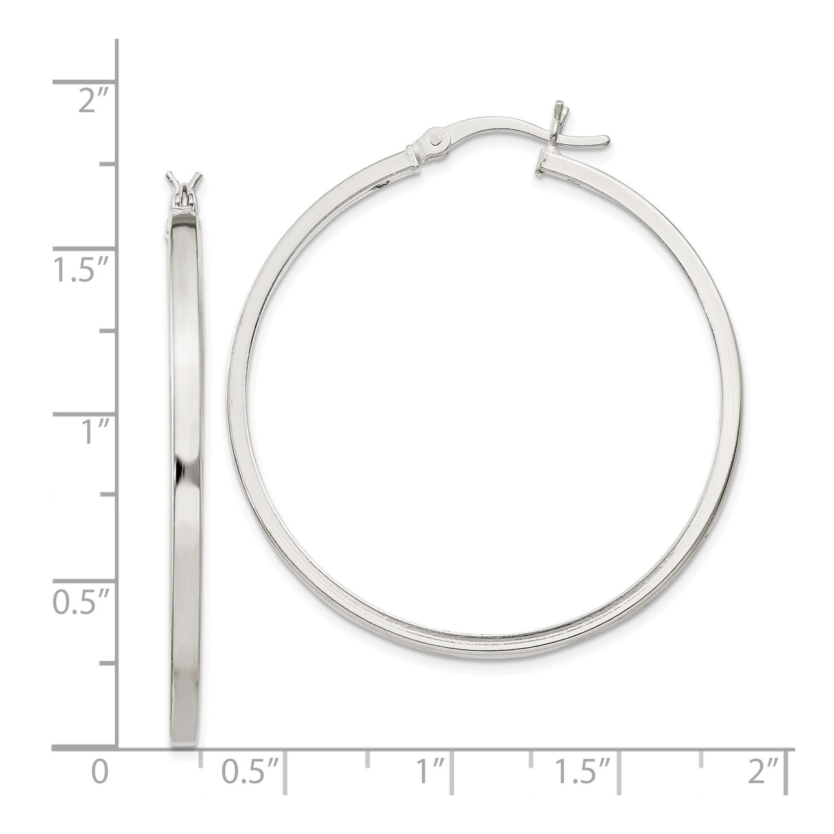 Sterling Silver Hoop Earrings, Round Minimalist Design, Hinged Post Back, Lightweight Jewelry