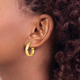 Sterling Silver Gold Plated Hoop Earrings, Smooth Finish, Classic Latch Back, Minimalist Style