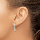 Sterling Silver Oval Hoop Earrings with Hammered Textured Design for Women