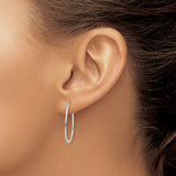 Sterling Silver Teardrop Hoop Earrings with Latch Back, Lightweight Minimalist Design