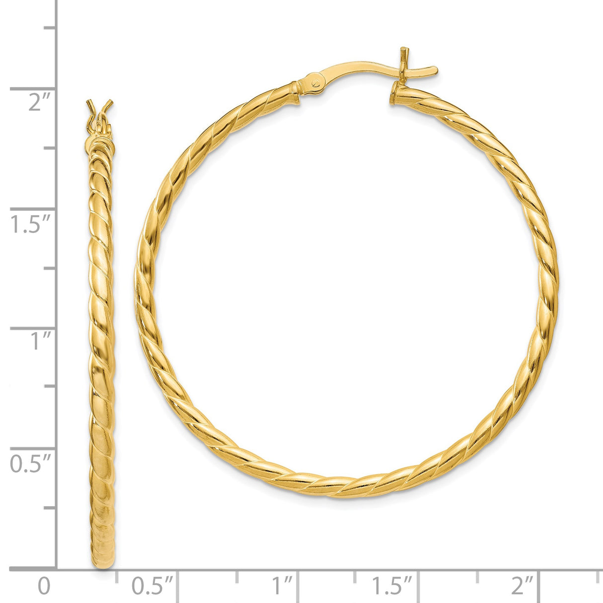 Sterling Silver Gold Plated Hoop Earrings, Large Twisted Rope Design for Women