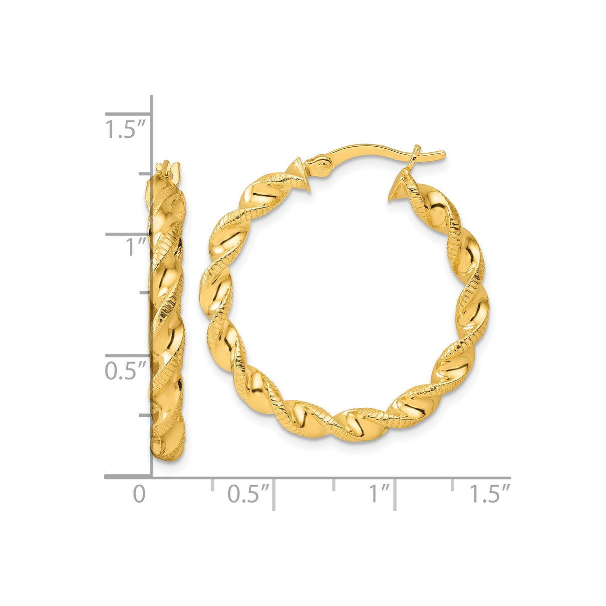 Sterling Silver Twisted Hoop Earrings with Textured Rope Design, Lightweight Fashion Hoops for Women