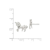 Sterling Silver Unicorn Stud Earrings Lightweight Design