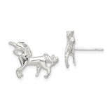 Sterling Silver Unicorn Stud Earrings for Women and Girls, Whimsical Fantasy Inspired Jewelry with Lightweight Design, Magical Unicorn Motif, Silver Posts, Everyday Wear, Playful and Cute Studs