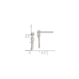 Sterling Silver Khanda Sikh Earrings with Kirpan Sword Design for Women