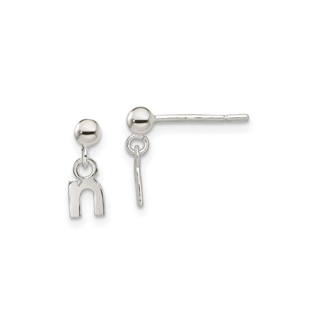 Sterling Silver Nun Symbol Stud Earrings, Arabic Christian Faith Jewelry