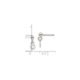 Sterling Silver Infinity Charm Drop Earrings, Lightweight Dangle Design for Women