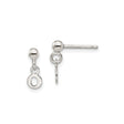 Sterling Silver Infinity Charm Drop Earrings, Lightweight Dangle Design for Women