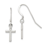 Sterling Silver Cross Pendant, Mirror Finish Minimalist Latin Cross for Men and Women