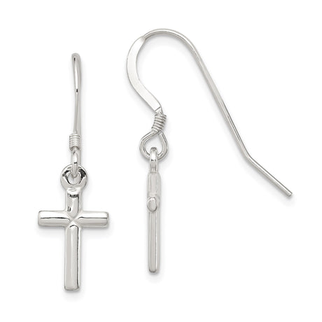 Sterling Silver Cross Pendant, Mirror Finish Minimalist Latin Cross for Men and Women