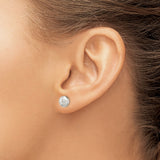 Sterling Silver Soccer Ball Stud Earrings, Textured Sport Design, Unisex Athletic Style