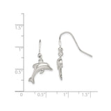 Sterling Silver Dolphin Dangle Earrings with 3D Charms, Ocean Inspired Beach Jewelry