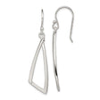Sterling Silver Triangle Drop Earrings, Lightweight Geometric Dangle Design for Women