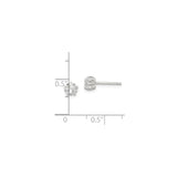 Sterling Silver Star Shaped Stud Earrings with Cubic Zirconia, Six-Pointed Design