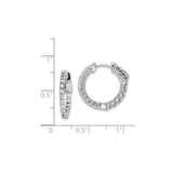 Sterling Silver Celtic Hoop Earrings with Cubic Zirconia, Intricate Knot Design