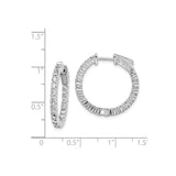 Sterling Silver Hoop Earrings with Cubic Zirconia, Full Eternity Circle Design