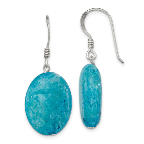 Sterling Silver Dangle Earrings with Aventurine, Boho Style Drop Design for Women