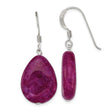 Sterling Silver Teardrop Earrings with Aventurine, Handcrafted Dangle Design for Women