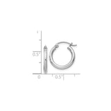 Sterling Silver Hoop Earrings, Classic Round Polished Minimalist Design for Women