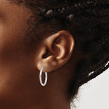 Sterling Silver Hoop Earrings, Classic Polished Finish, Lightweight Minimalist Design for Women