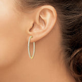 Sterling Silver Crisscross Hoop Earrings with Cubic Zirconia, Gold Plated Evening Style