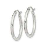 Sterling Silver Hoop Earrings, Lightweight Round Design with Snap Closure, Minimalist Style for Women