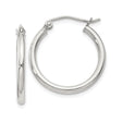 Sterling Silver Hoop Earrings, Lightweight Round Design with Snap Closure, Minimalist Style for Women