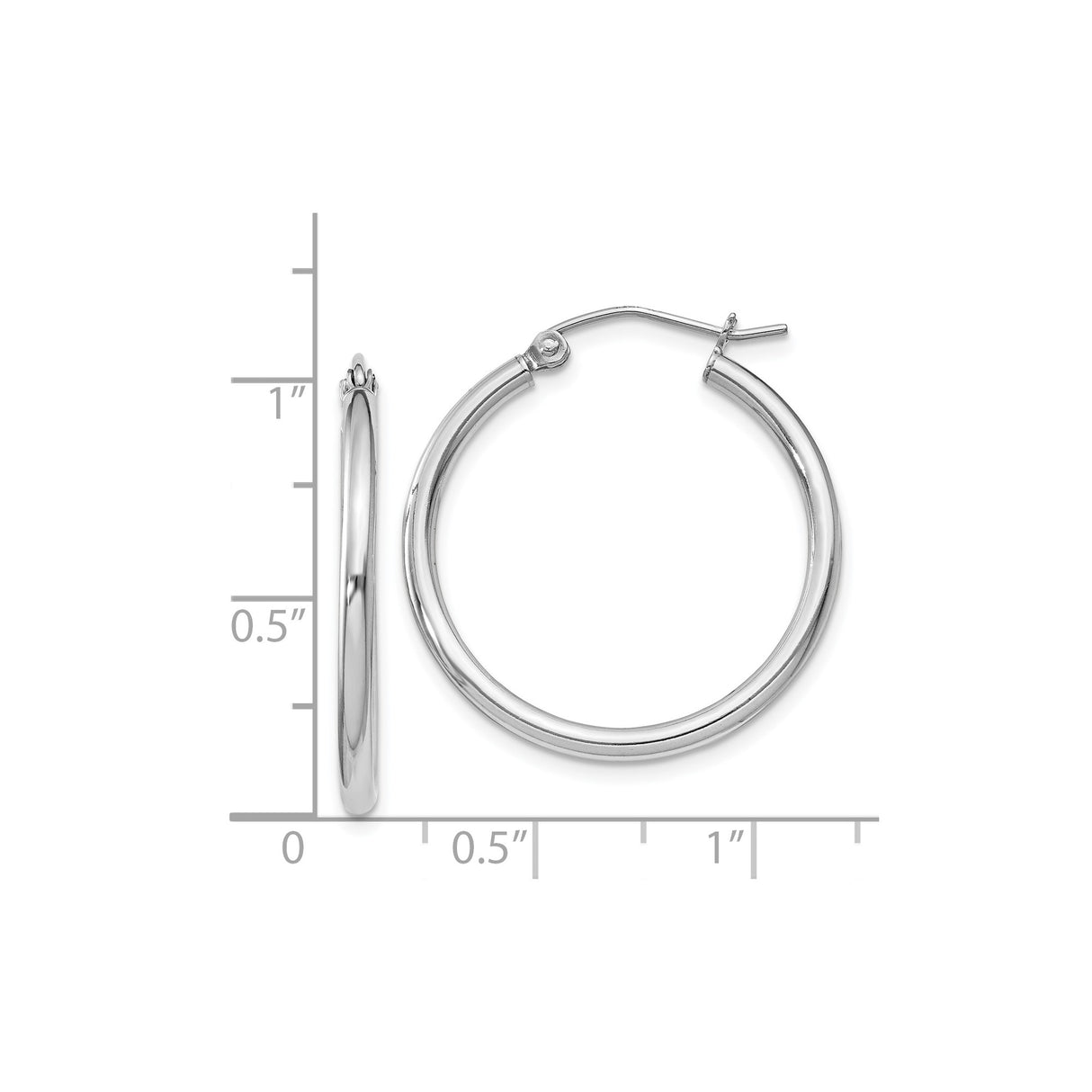 Sterling Silver Hoop Earrings, Small Lightweight Polished Minimalist Style for Women