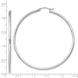 Sterling Silver Hoop Earrings, Thin Large Round Design, High Polish Finish, Minimalist Style for Women