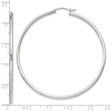 Sterling Silver Hoop Earrings with Latch Back Closure, Polished Minimalist Round Design