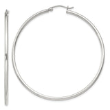 Sterling Silver Hoop Earrings with Latch Back Closure, Polished Minimalist Round Design