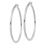 Sterling Silver Hoop Earrings, Large Lightweight Polished Round Hoops, Minimalist Modern Style