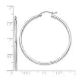 Sterling Silver Hoop Earrings, Classic Round Polished Design, Lightweight Minimalist Style