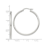 Sterling Silver Hoop Earrings, Large Round Lightweight Design with Latch Back Closure