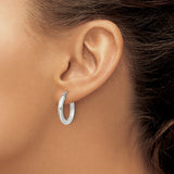 Sterling Silver Hoop Earrings, Classic Round Design with Smooth Finish, Latch-Back Closure