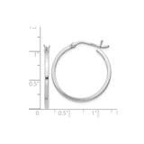 Sterling Silver Hoop Earrings, Classic Round Polished Design, Lightweight Minimalist Jewelry for Women