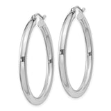 Sterling Silver Hoop Earrings, Polished Lightweight Round Hoops with Snap Closure, Minimalist Style