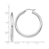 Sterling Silver Hoop Earrings, Polished Lightweight Round Hoops with Snap Closure, Minimalist Style